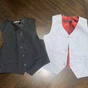 Kid’s Charcoal and Light Gray Vests